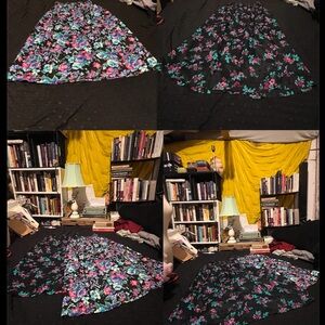 2 VINTAGE Floral GOTHIC SUMMER Black Skirts #whimsigoth #desertromantic